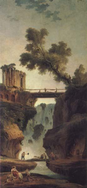 ROBERT, Hubert Landscape with Waterfall China oil painting art